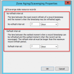 DNS Aging Scavenging Zone Config